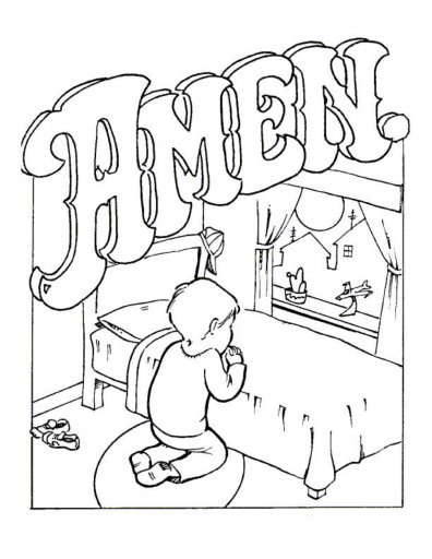 kids praying coloring pages