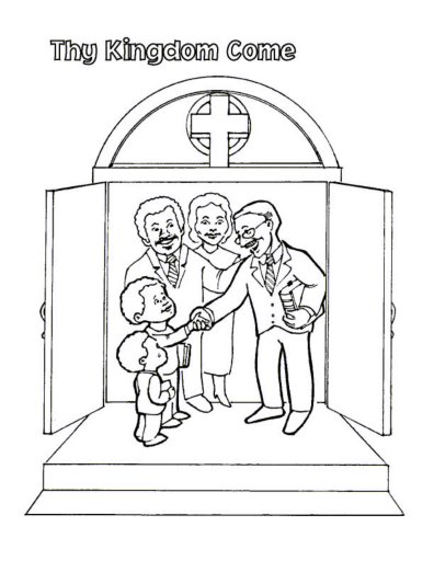 kids praying coloring pages