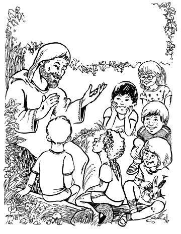 Lord's prayer coloring for kids