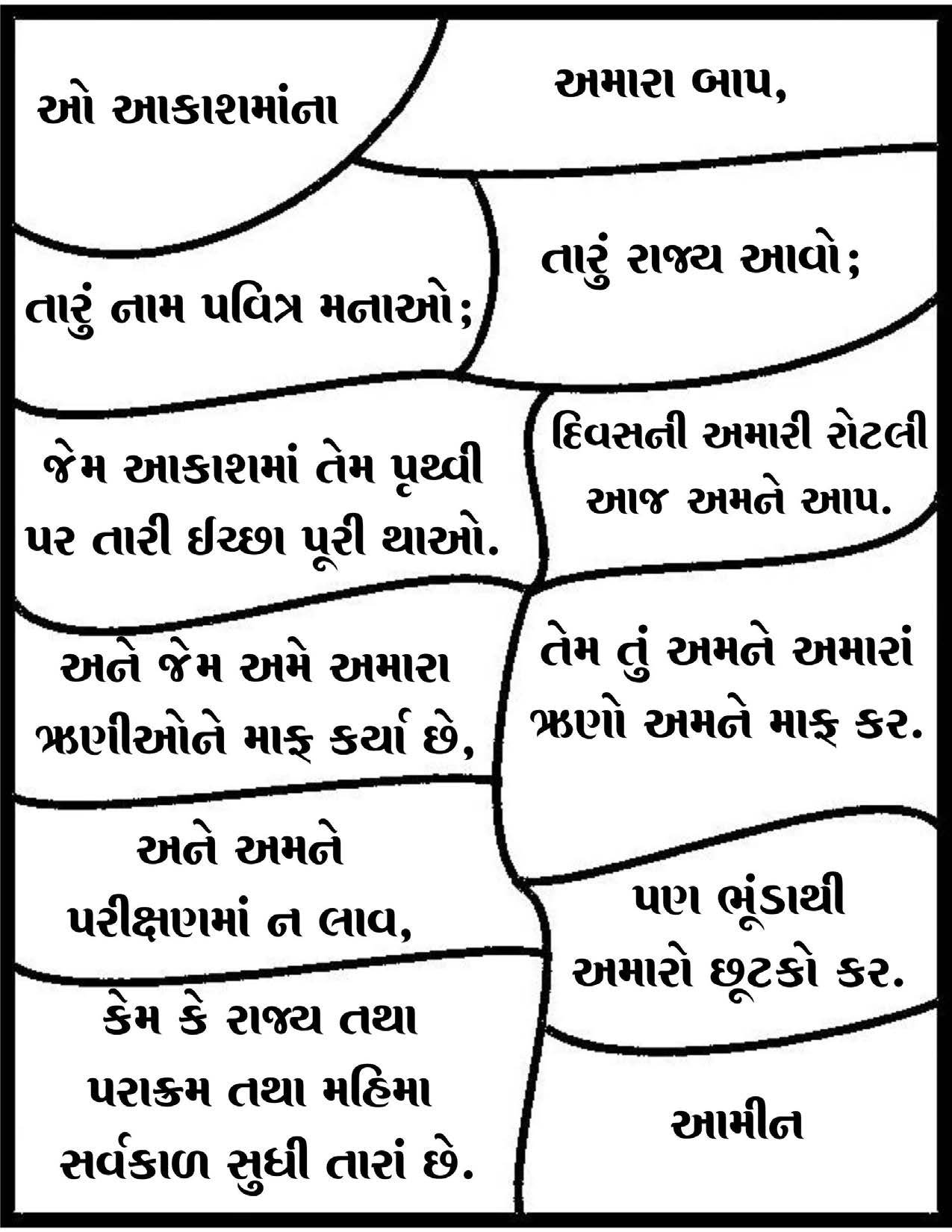 The Lord's prayer Gujarati